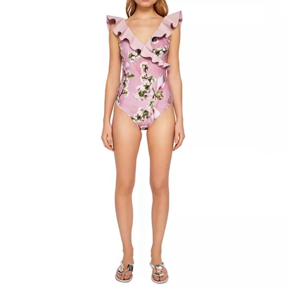 Ted Baker Berenaa Harmony Ruffle One Piece Swimsuit Women - Picture 3 of 12